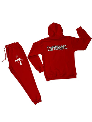 PRE-ORDER “DIFFERENT” Red Sweatsuit