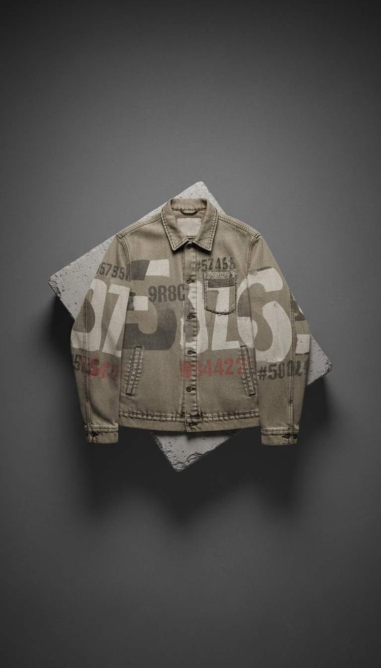 Urban Jacket With Worn Taupe Finish