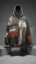 Oversized Hoodie With Distressed Cotton