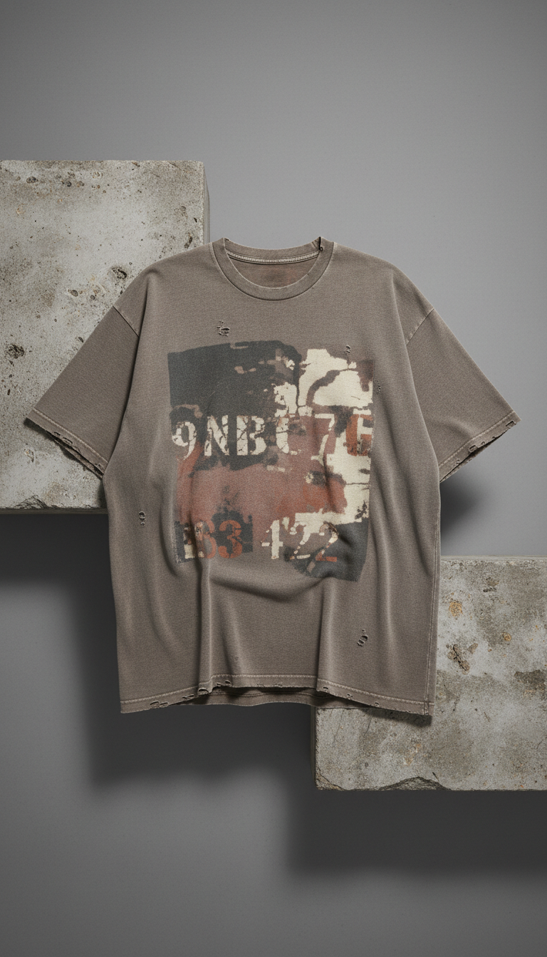 Heavyweight Tee In Stone Wash