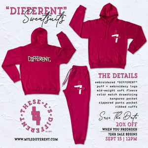 PRE-ORDER “DIFFERENT” Lola Pink Sweatsuit