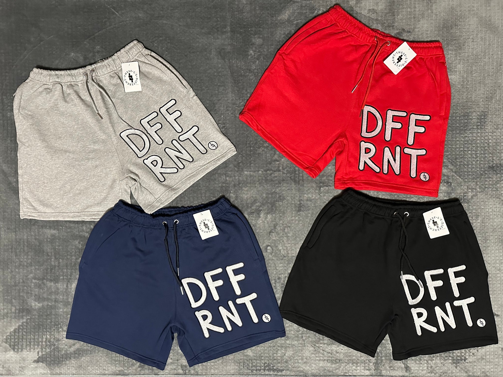 DFFRNT Embroidered Shorts (Red)