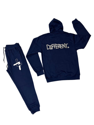 PRE-ORDER “DIFFERENT” Navy Blue Sweatsuit