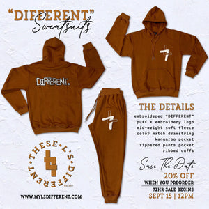 PRE-ORDER “DIFFERENT” Teddy Brown Sweatsuit