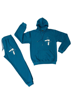 PRE-ORDER “DIFFERENT” Wavy Blue Sweatsuit