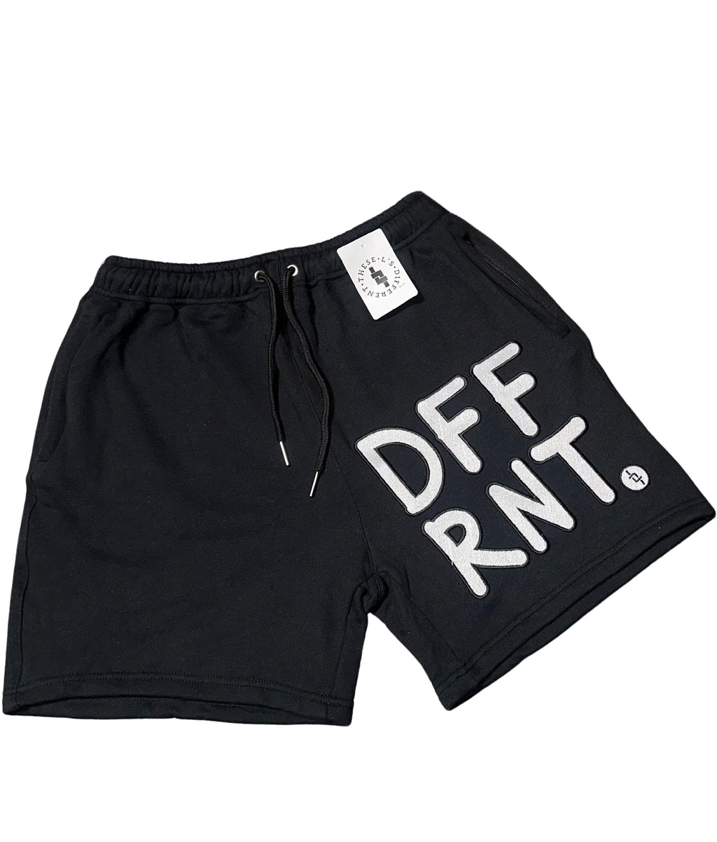 DFFRNT Embroidered Shorts (Black)